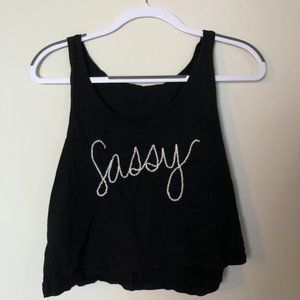 Brandy Melville Vintage Embroidered Flowy Tank